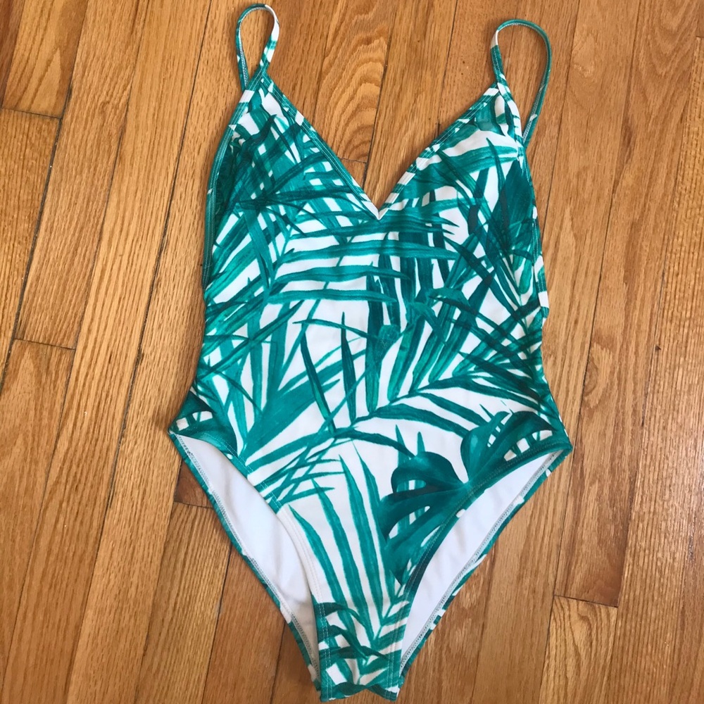 La Hearts Swim Palm Leaves One Piece